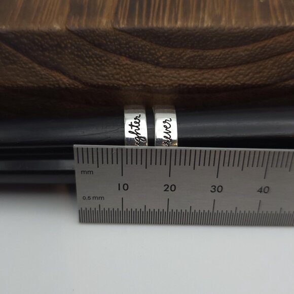 Size 6.75 Sterling Silver Mother Daughter Friends Forever Ring A1519 - Picture 6 of 7